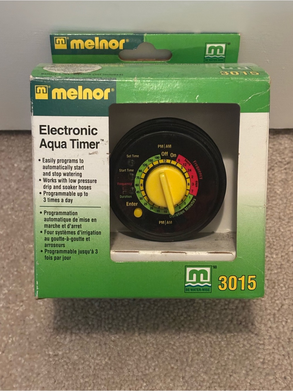 Melnor Electronic Aqua Water Timer Programmable 3015 3 Cycle Ability